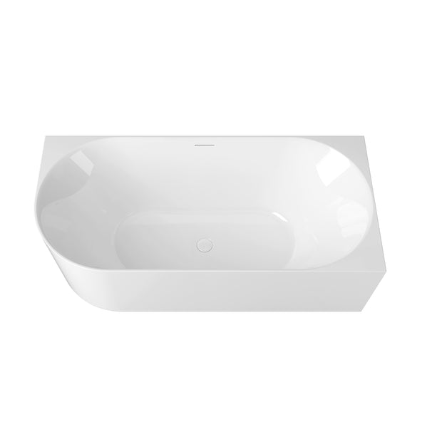 Attica Celine Right Corner 1700 Gloss White Bath with Overflow
