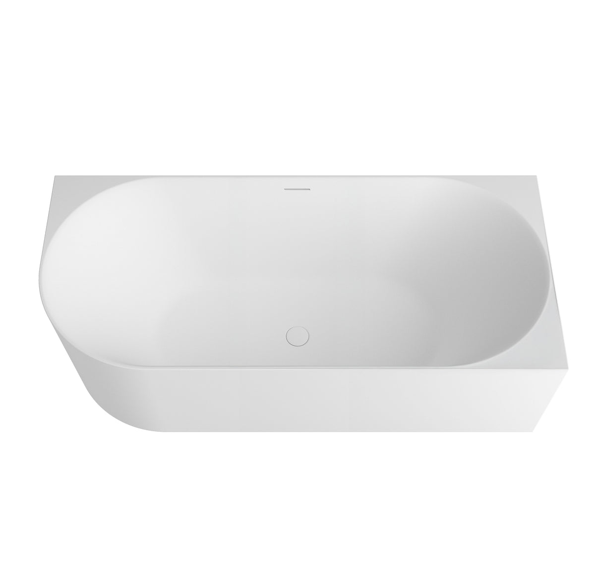 Otti Attica Celine Right Corner 1700 Matte White Bath with Overflow