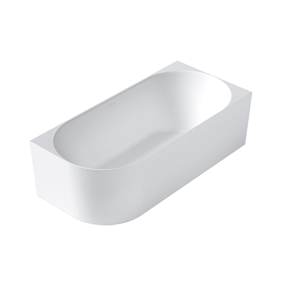 Otti Attica Celine Right Corner 1700 Matte White Bath with Overflow