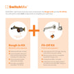 Vivid MKII SwitchMix Wall Basin / Bath Mixer Set Pin Up (Fit-Off Kit Only)