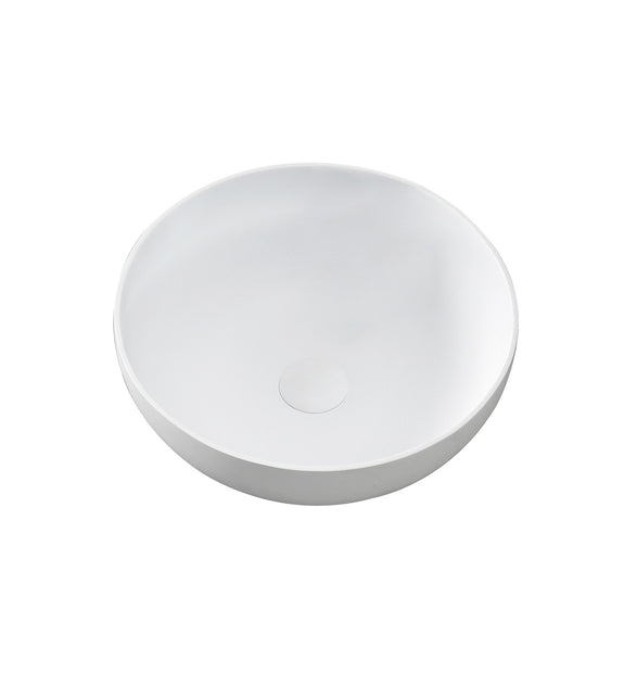 London Solid Surface 390x390x145 Matte White Basin NF