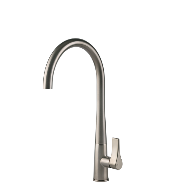 Gessi Proton Goose Neck Swivel Mixer in Brushed Nickel