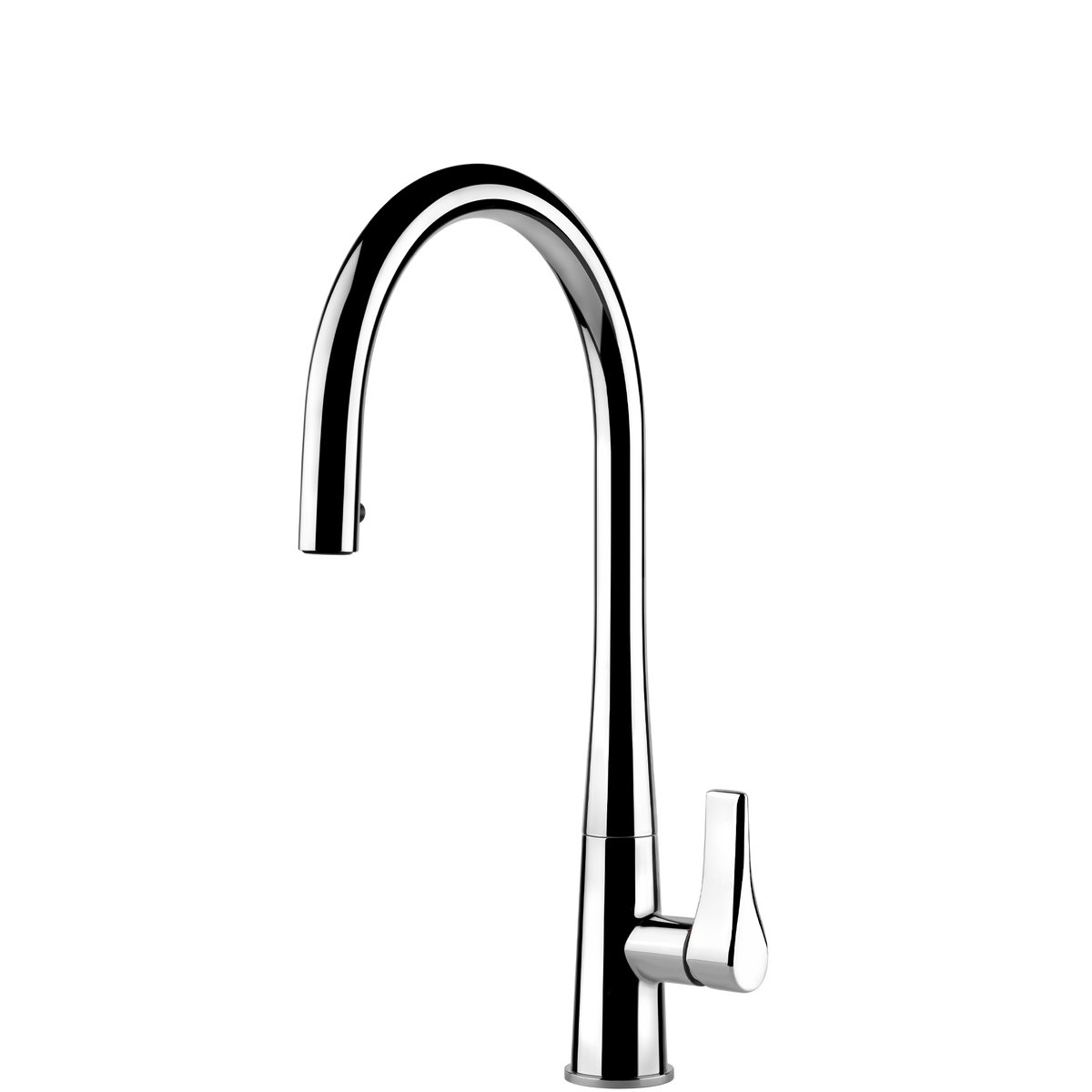 Gessi Proton Goose Neck Pull Out Mixer in Chrome