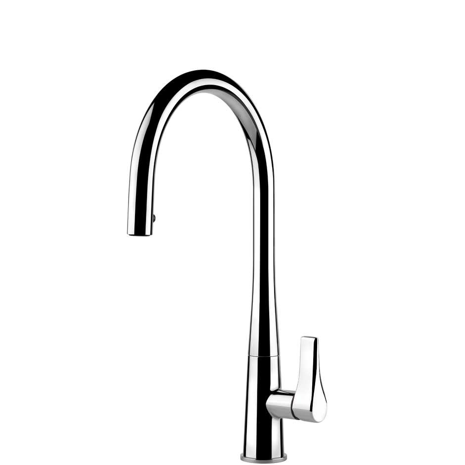 Gessi Proton Goose Neck Pull Out Mixer in Chrome
