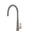 Gessi Proton Goose Neck Pull Out Mixer in Brushed Nickel