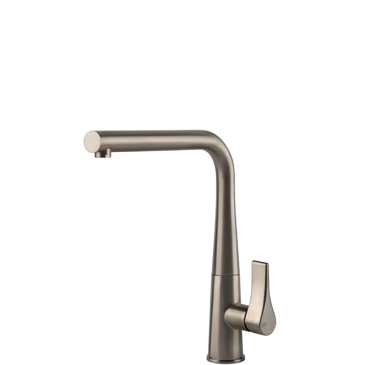 Gessi Proton Right Angle Swivel Mixer in Brushed Nickel