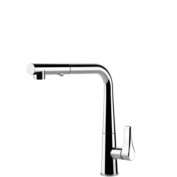 Gessi Proton Right Angle Pull Out Spray Mixer in Chrome