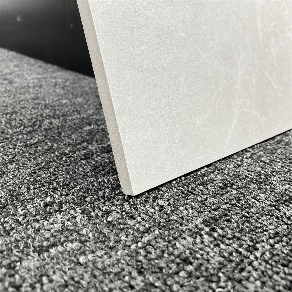 Apex Silver Matt Marble Look Porcelain Tiles laid tile layout