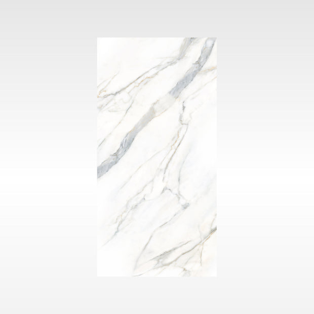 Calacatta Gold Polished Marble Look Porcelain Tiles 600x1200mm tile