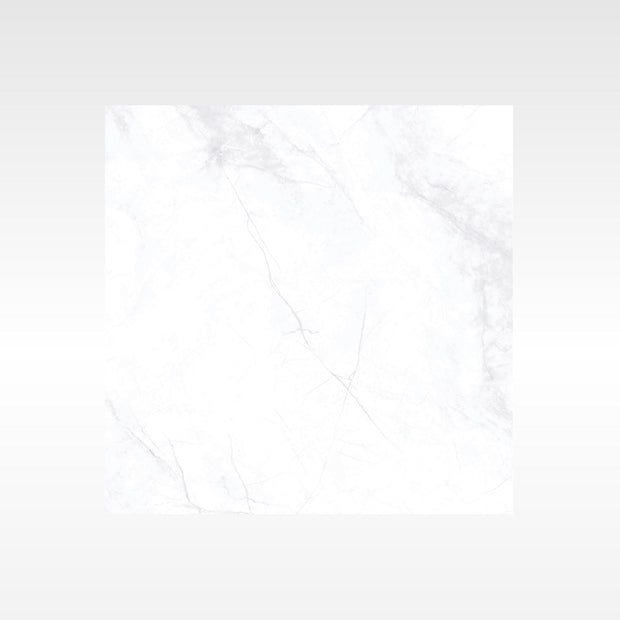 Flurries White Soft Matt Marble Look Porcelain Tiles 600x600 tile