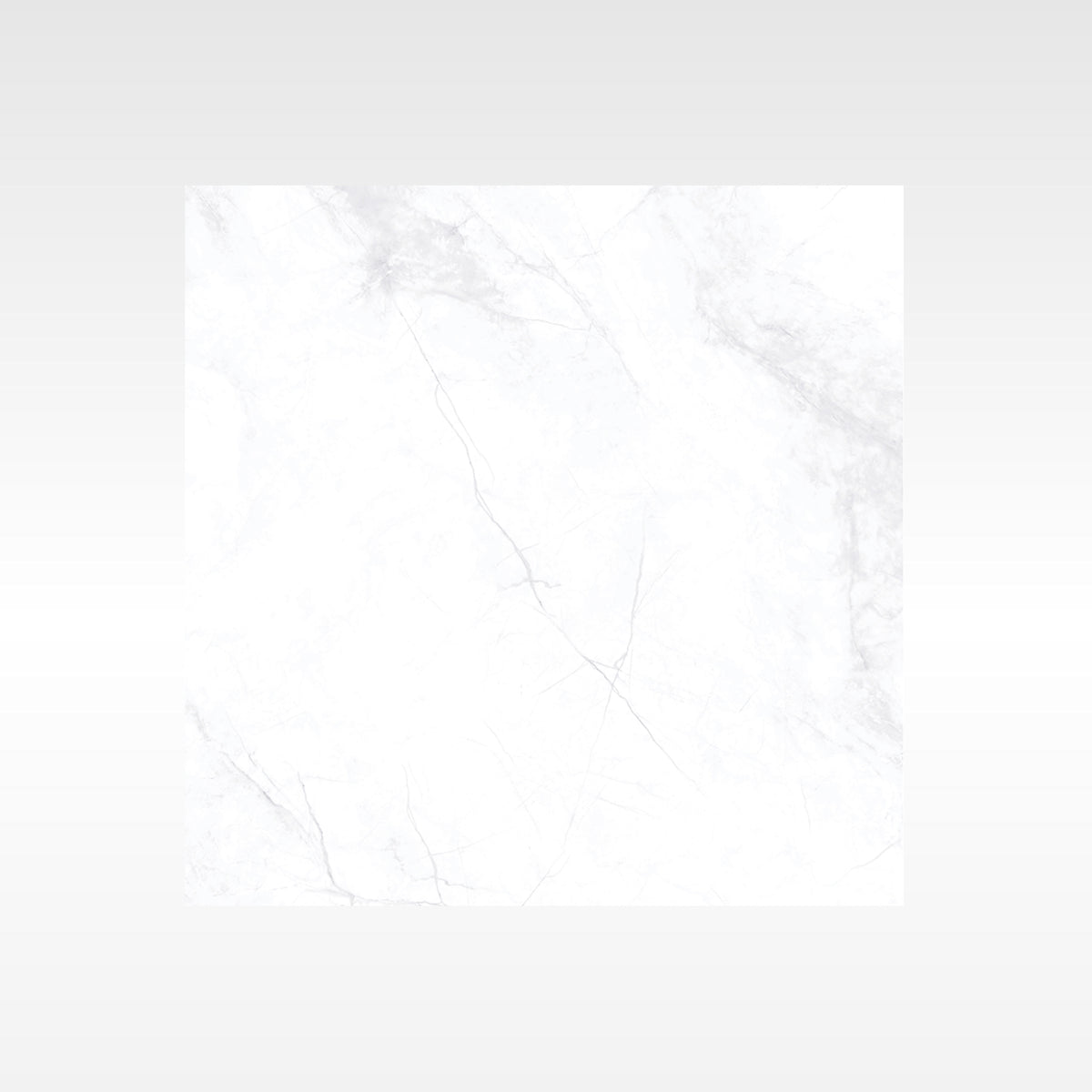 Flurries White Polished Marble Look Porcelain Tiles 600x600mm tile