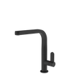 Gessi Helium Right Angle Square Swivel Mixer in Matte Black