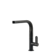 Gessi Helium Right Angle Square Swivel Mixer in Onyx
