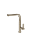 Gessi Helium Right Angle Square Pull Out Mixer in Brushed Nickel