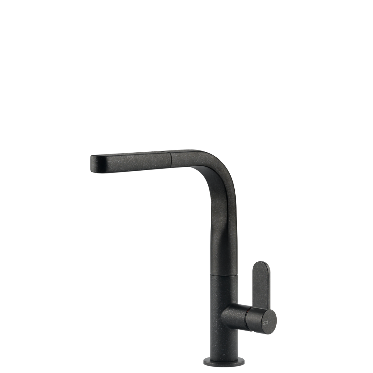 Gessi Helium Right Angle Square Pull Out Mixer in Onyx