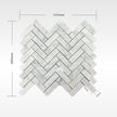 Carrara Herringbone Soft Matt Porcelain Mosaic tile