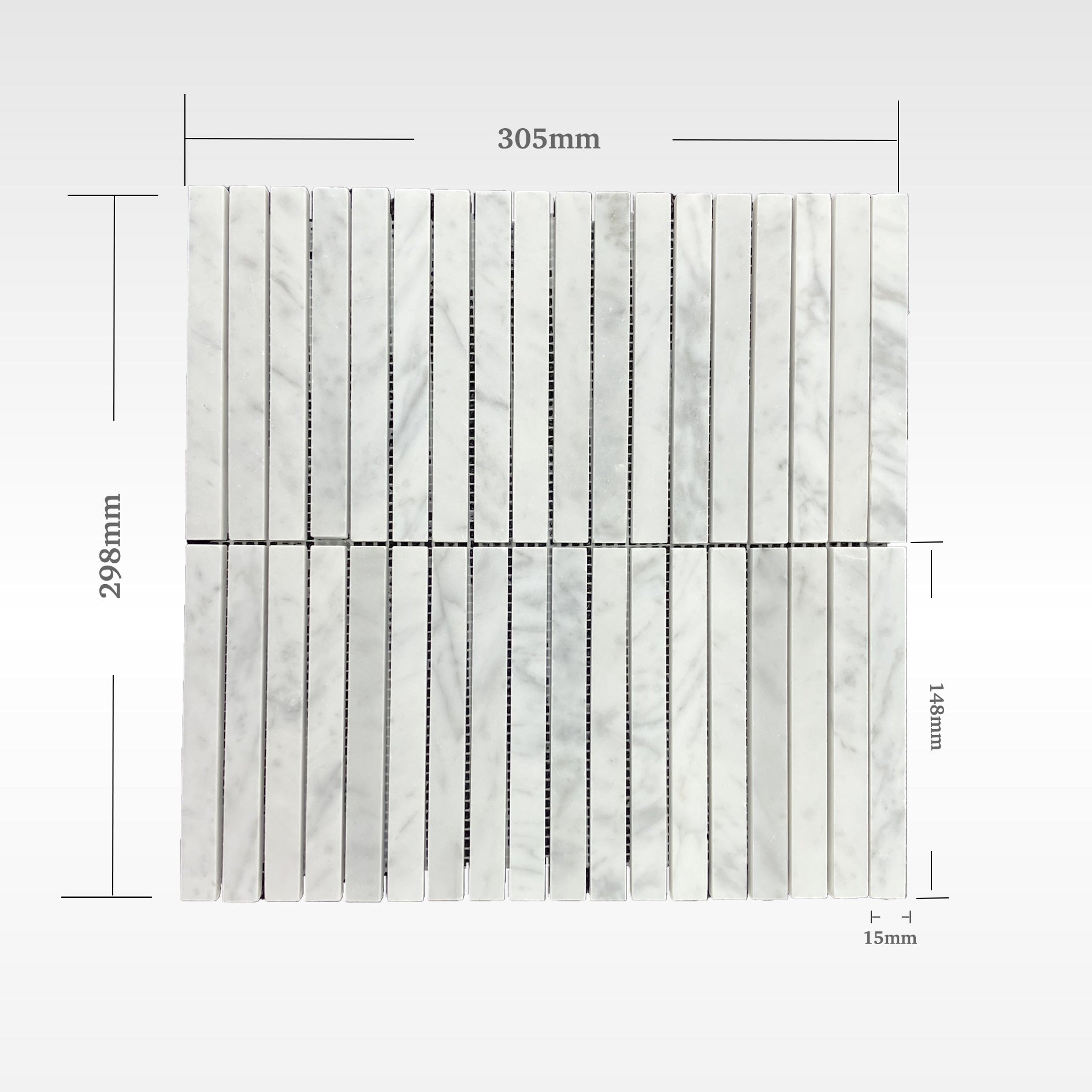 Carrara Mosaic kitKat Mosaics Soft Matt