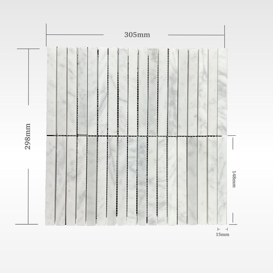 Carrara Mosaic kitKat Mosaics Soft Matt