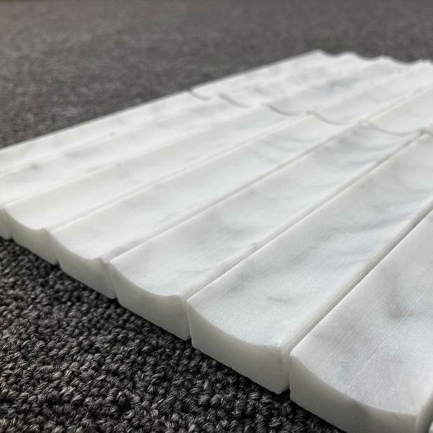 Carrara Mosaic Concave Mosaics Soft Matt
