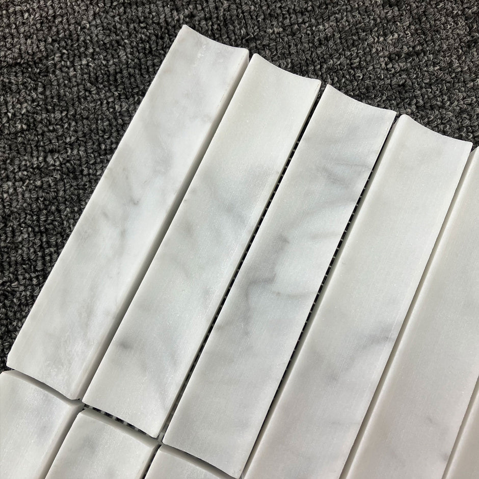 Carrara Mosaic Concave Mosaics Soft Matt