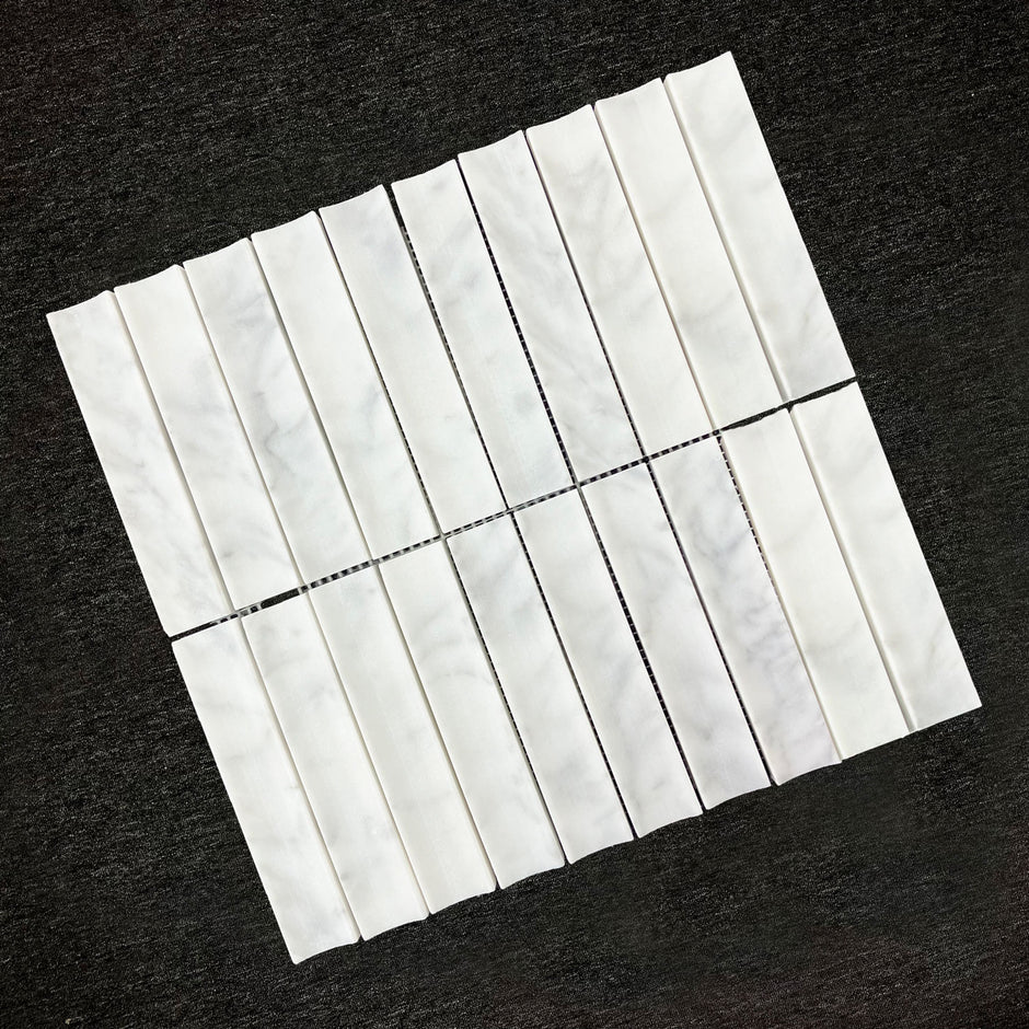 Carrara Mosaic Concave Mosaics Soft Matt