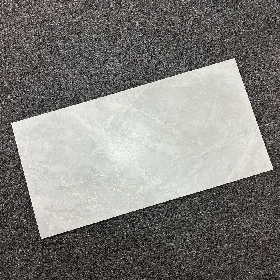 CaesarStone Dark Lappato Porcelain Tiles laid tile layout