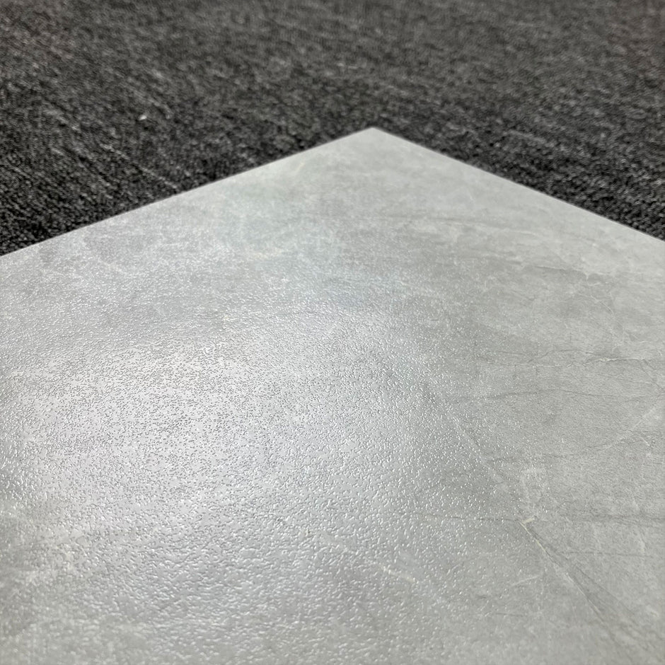 CaesarStone Dark Lappato Porcelain Tiles laid tile layout