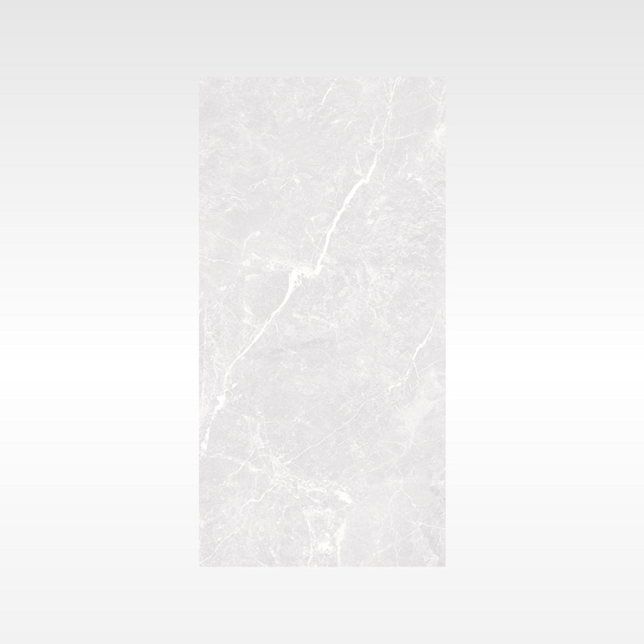 Apex Silver Polished Marble Look Porcelain Tiles 300x600mm tile