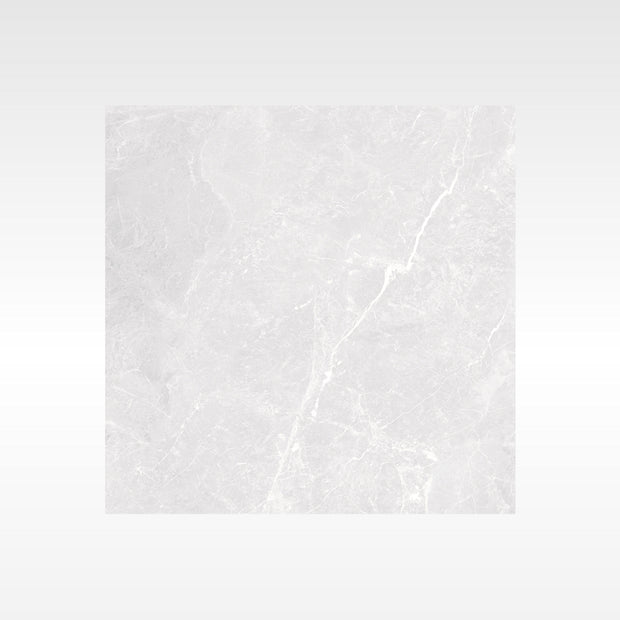 Apex Silver Polished Marble Look Porcelain Tiles 600x600mm tile
