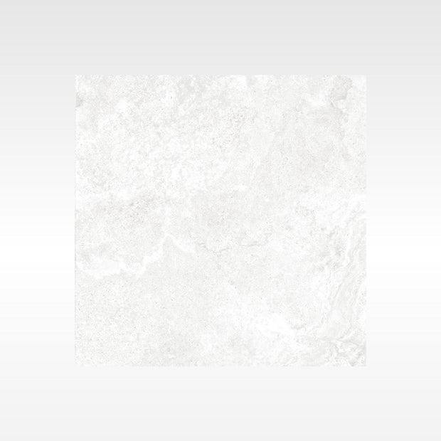 Flat-Alps White Indoor Outdoor Porcelain Tiles 600x600mm tile