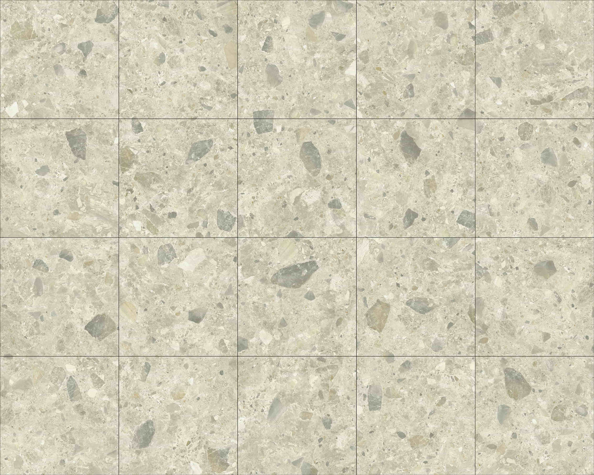Luxstone Beige Indoor Outdoor Porcelain Tiles laid tile layout