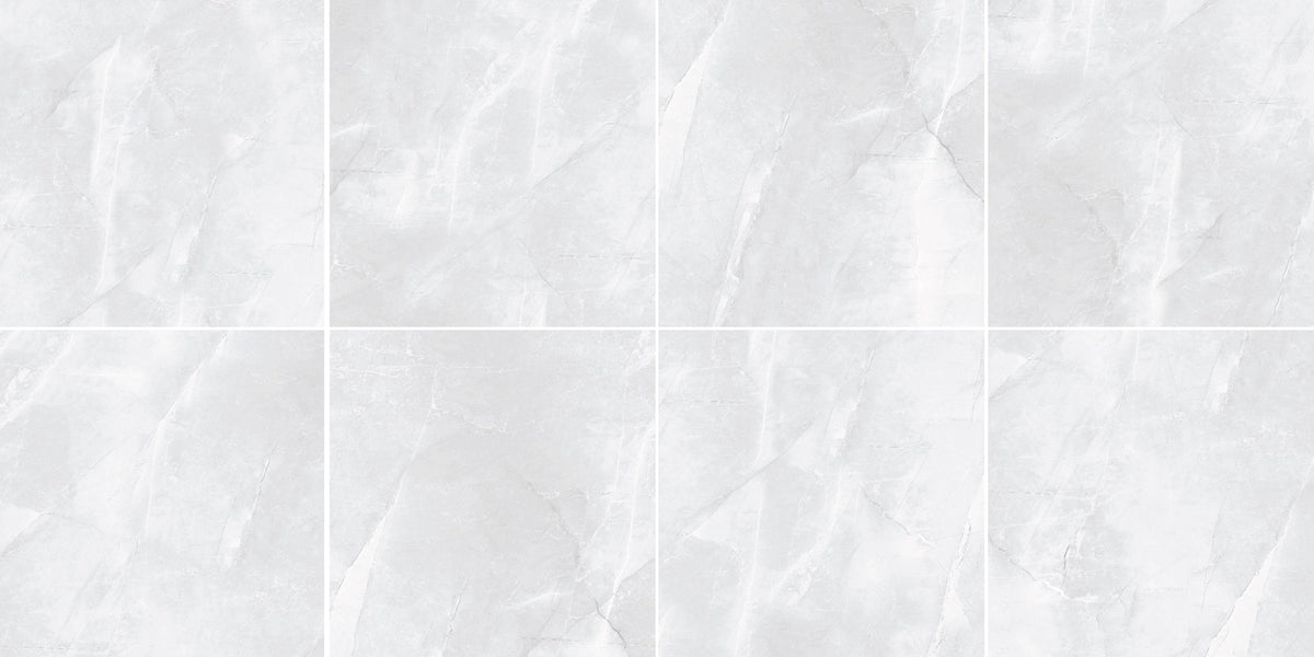 Vienna Grey Matt Marble Look Porcelain Tiles laid tile layout