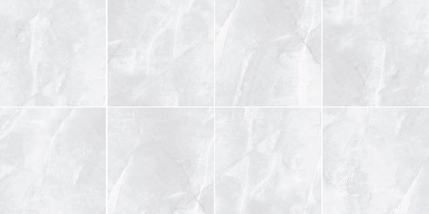 Vienna Grey Matt Marble Look Porcelain Tiles laid tile layout