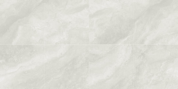 Vista Silver Matt Porcelain Tiles laid tile layout