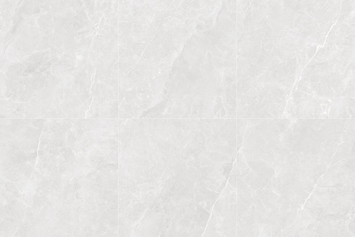 Apex Silver Matt Marble Look Porcelain Tiles laid tile layout