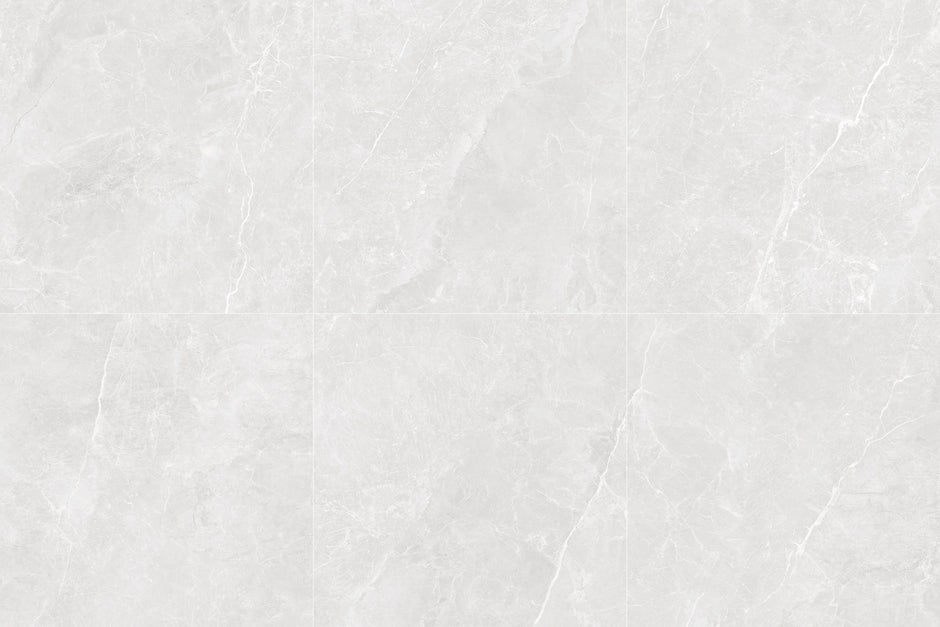 Apex Silver Matt Marble Look Porcelain Tiles laid tile layout