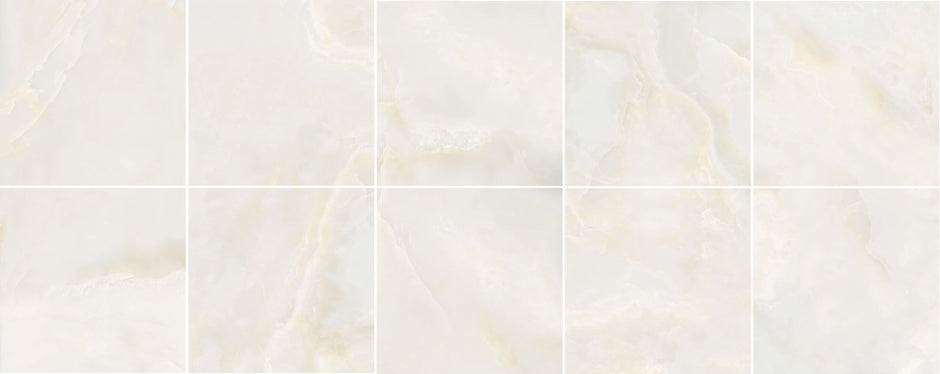 Jade Beige Matt Marble Look Porcelain Tiles laid tile layout