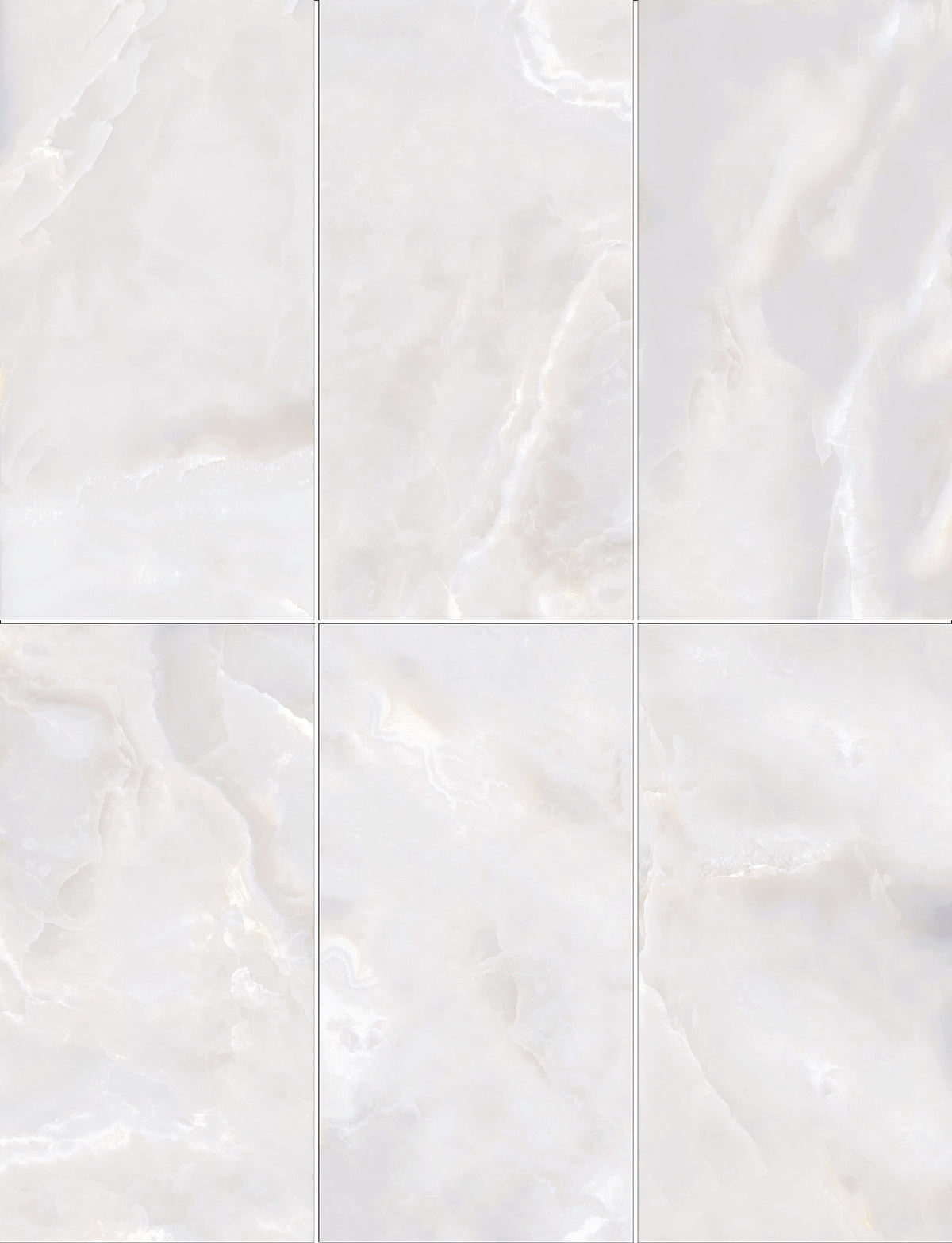 Jade White Soft Matt Marble Look Porcelain Tiles laid tile layout