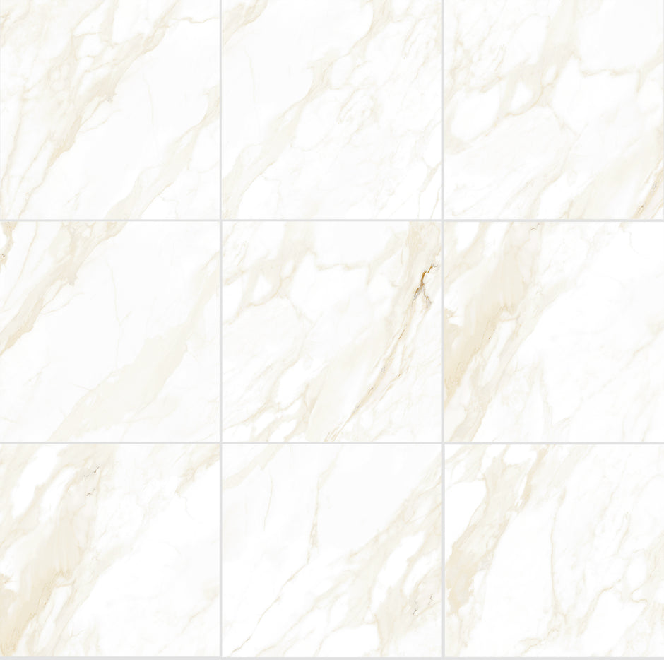 Iceland Gold Matt Marble Look Porcelain Tiles laid tile layout
