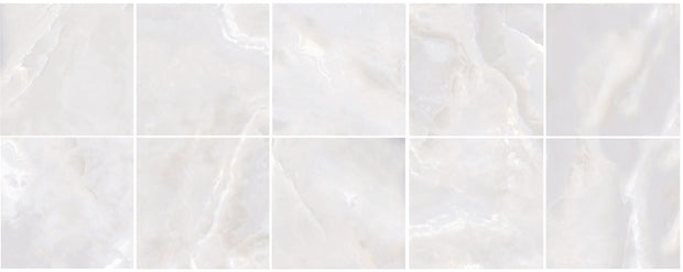 Jade White Matt Marble Look Porcelain Tiles laid tile layout