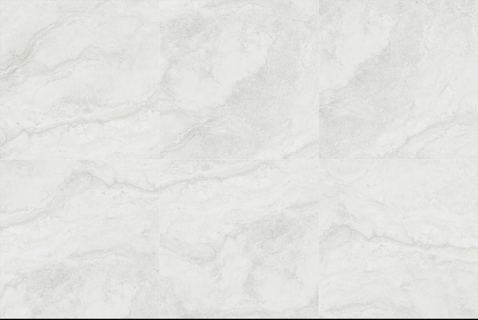 Travertine White Matt Porcelain Tiles laid tile layout