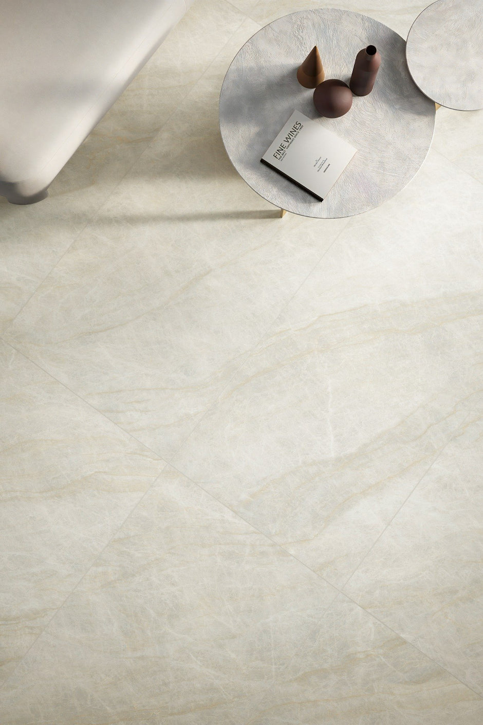 Taj Mahal Natural StoneTouch Marble Look Porcelain Tiles laid tile layout
