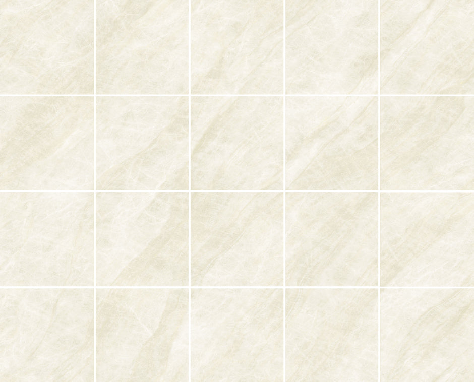 Taj Mahal Ivory StoneTouch Marble Look Porcelain Tiles laid tile layout