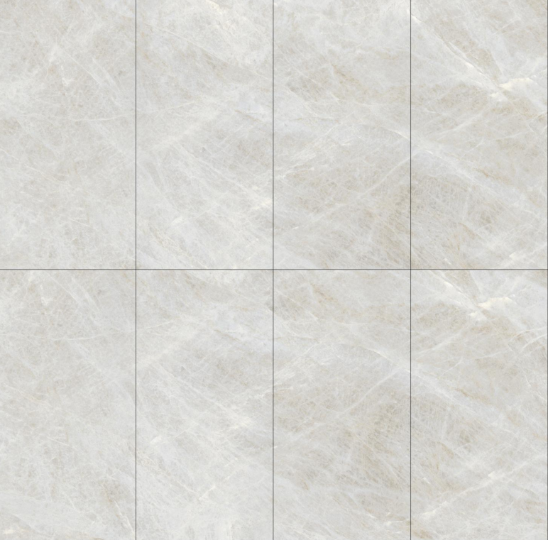 Taj Mahal Orange StoneTouch Marble Look Porcelain Tiles laid tile layout