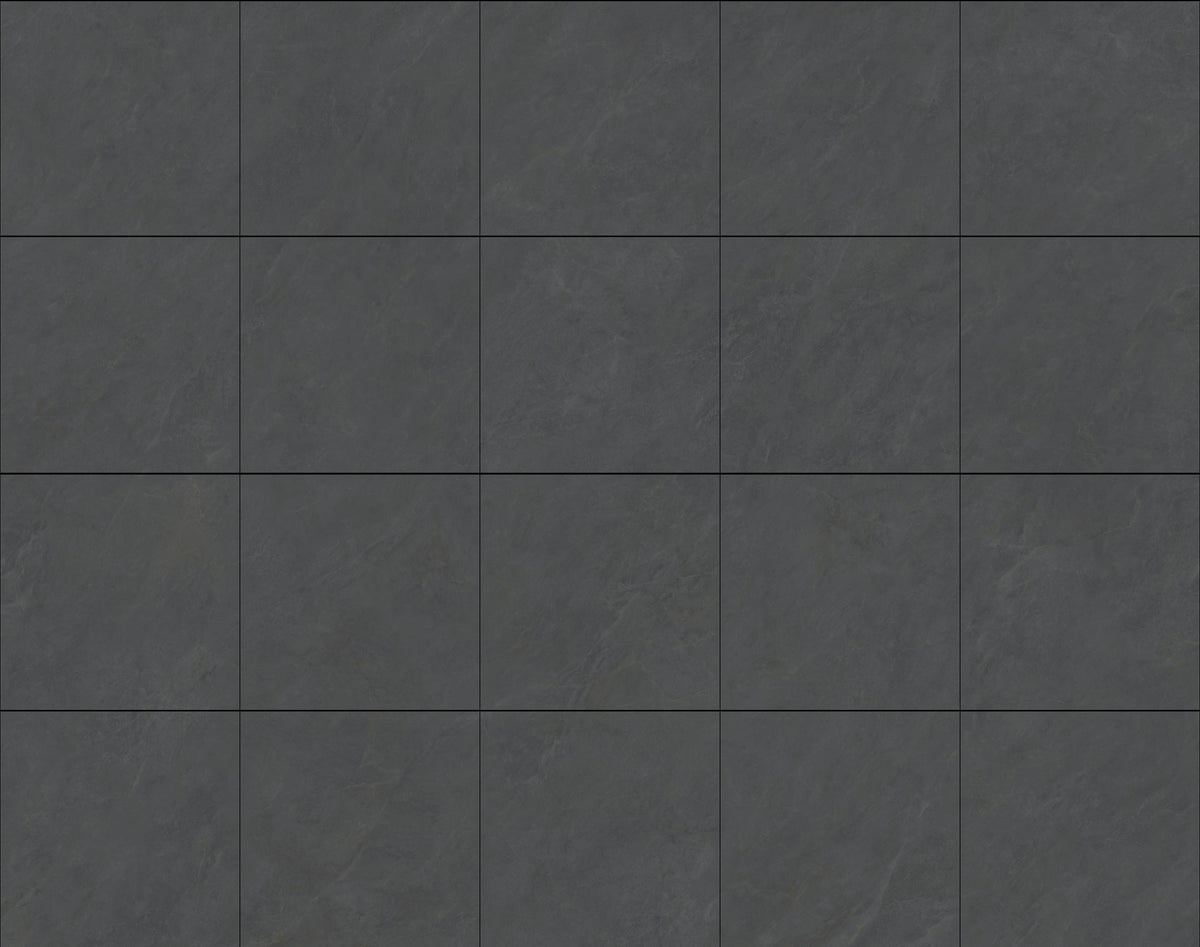 Origin Black Polished Porcelain Tiles laid tile layout