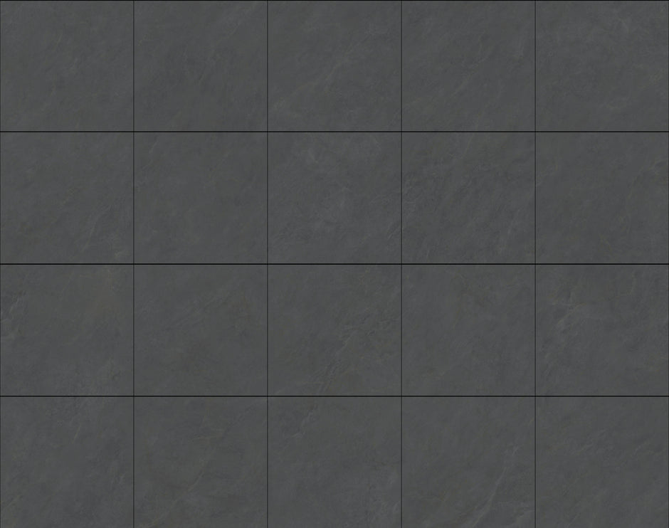 Origin Black Polished Porcelain Tiles laid tile layout