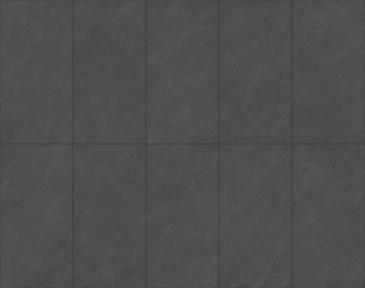 Origin Black Polished Porcelain Tiles laid tile layout
