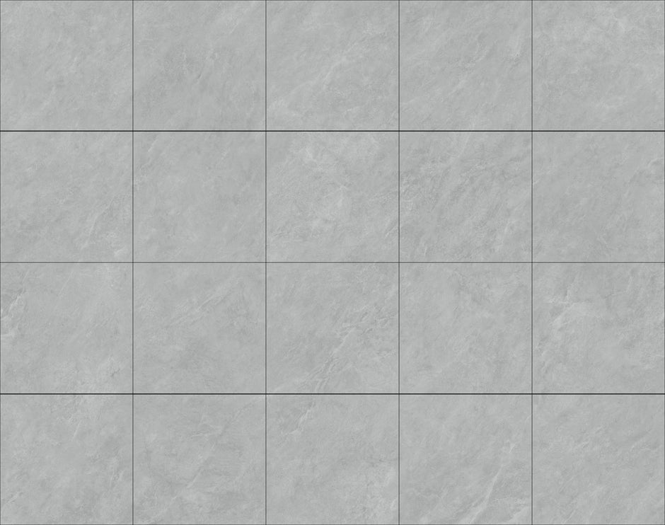 Origin Grey Matt Porcelain Tiles laid tile layout