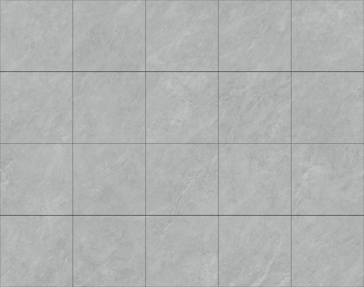 Origin Grey Polished Porcelain Tiles laid tile layout
