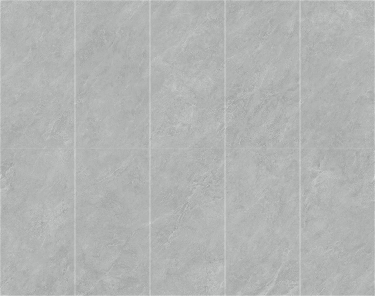 Origin Grey Matt Porcelain Tiles laid tile layout